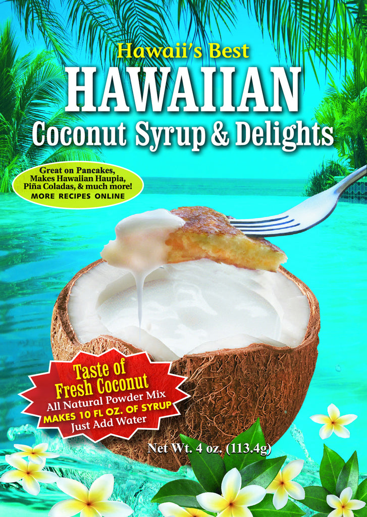 (10 BAGS - EXTRA VALUE PACK, $3.24 EACH!) HAWAIIAN COCONUT CREAM SYRUP MIX (4 oz package).