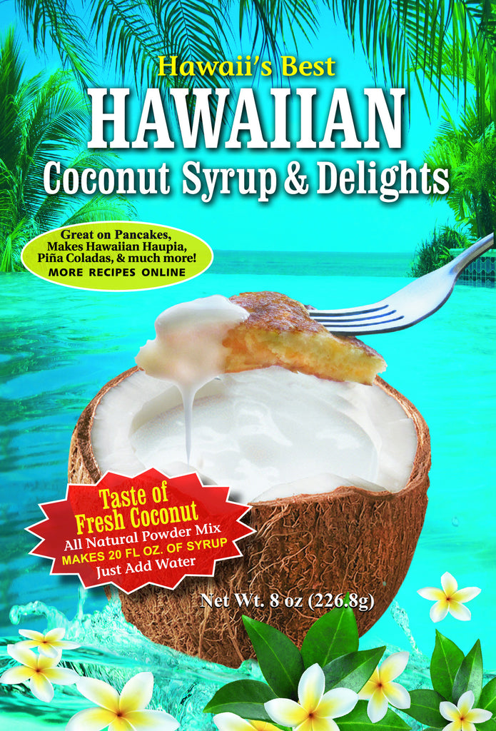(1 BAG) COCONUT CREAM SYRUP MIX (8 oz package), Gluten Free, Makes 16-20 oz of Coconut Syrup, Just add water!