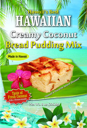 Free Shipping! (10 BAGS - EXTRA VALUE PACK, $5.49 EACH!) CREAMY COCONUT BREAD PUDDING MIX.  10 MINUTES TO PREPARE IN MICROWAVE!  SEE OUR BLOG FOR INSTRUCTIONS.